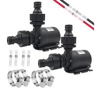 2 unidades Bomba de agua 12 V, bomba sumergible pequeña sin escobillas, 800 L/H 5 m, para pozo, acuario, tanque de peces, sistema de circulación solar
