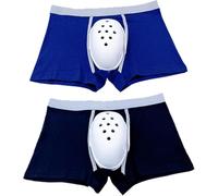 2 Unidades Boxer Transpirables para Niños tras Circuncisión, Calzoncillos Post Circuncisión, Ropa Interior Protectora Ciruncisión, Algodón Suave, Recuperación Quirúrgica(B,XL-XLarge)