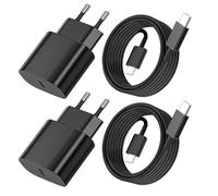 [2 Unidades] Cargador USB C de 25 W, Cargador súper rápido con Cable de Carga de 1,8 m, Adaptador de Fuente de alimentación Tipo C Compatible con Samsung Galaxy S24/S23/S22/S21