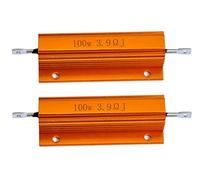 2 unidades de 100 W y 3,9 ohmios, carcasa de aluminio bobinado, resistencia montada en chasis (pack de 2)