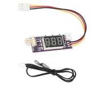 2 unidades de 12 V 3 A para PWM para ventilador de escritorio, módulo controlador de velocidad de temperatura con pantalla de temperatura en tiempo real y regulación inteligente de velocidad del