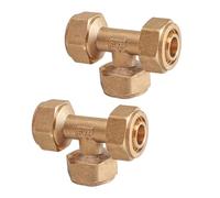 2 unidades de 16 unidades de rosca en T de 16 x 2,0 mm, accesorio de rosca para tubo compuesto multicapa y tubo compuesto de aluminio