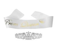 2 unidades de accesorios de graduación para fotos de graduación, de graduación de reina de cristal con estrás, tiara para manualidades, accesorio decorativo para fiestas, color