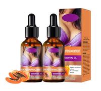 2 unidades de aceite natural de aumento de senos crema para el aumento de senos para un crecimiento rápido, aceite reafirmante de mama con curvas para todo tipo de piel, 30 ml
