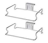 2 unidades de acero inoxidable para bolsas de basura, soporte para bolsas de basura, estante de almacenamiento para bolsas de plástico, accesorios de organización de cocina para cocina, baño, armario