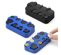 2 unidades de almacenamiento de monedas, colector de monedas de euro con fijación rápida, caja para monedas sueltas, caja de monedas euro, almacenamiento de monedas, dispensador de monedas, soporte