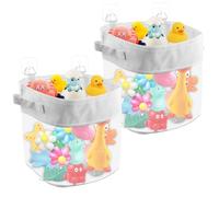 2 unidades de almacenamiento para juguetes de bañera, 3 l de almacenamiento para juguetes de baño, organizador para cuna de bebé, bandeja para bañera