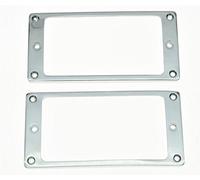 2 unidades de anillo de montaje para pastilla Humbucker de metal cromado con base plana