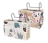 2 unidades de bolsas de cama alta, organizador de cama, bolsa de cama para colgar, organizador para colgar la cama, organizador para mesita de noche, bolsa de almacenamiento para libros, revistas,