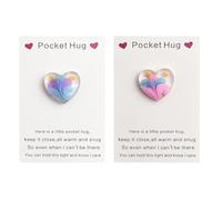 2 unidades de bolsillo con forma de corazón, amuleto de la suerte, pequeño regalo para mujeres, regalo de animación para mujeres, regalos de consuelo, regalos de bolsillo, regalos positivos, buena