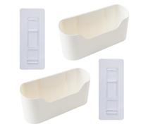 2 unidades de cajas de almacenamiento para armarios de cocina para puerta, caja de almacenamiento montada en la pared, caja de almacenamiento para puerta de baño, armario de cocina, autoadhesivo,