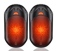2 Unidades de Calentadores de Manos Recargable 6000mAh OUTJUT Calentadores de Portátil de Bolsillo, 3 Modos USB Calentador Manos Eléctrico para Deportes al Aire Libre, Regalos para Raynauds - Negro