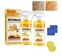 2 unidades de cera de abejas en espray, 120 ml, spray de cera de abejas para muebles de madera, cera de abejas para madera, spray con esponja para toalla, cera de abejas, cera de muebles de madera