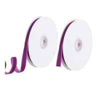 2 unidades de cinta terciopelo poliéster una sola cara for envolver regalos, ramos flores boda, lazos, artesanía hecha a mano para Manualidades(Purple)