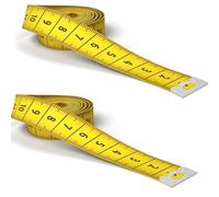 2 unidades de cintas métricas para coser, cinta de medición corporal, cinta métrica de doble cara de 3m amarilla para sastres, artesanos y hogares