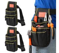 2 unidades de cinturón de herramientas, multiusos, cinturón de herramientas, cinturón de herramientas para hombre, con 14 bolsillos, bolsa de trabajo, cinturón para electricistas, carpinteros
