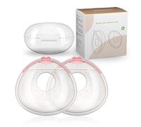 2 unidades de conchas antifugas, colector de leche materna de silicona, protector de leche para pezones con caja de almacenamiento