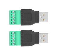 2 Unidades de Conector USB M A Terminal A de 5 Pines, Instalación de Conector sin Necesidad de Conectores Adicionales, Esto Ahorra un Conector de Terminal USB, Conector de