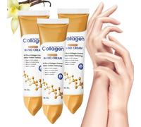 2 unidades de crema de manos antienvejecimiento con colágeno, 10 veces más contenido en colágeno, no grasa, reparación hidratante intensiva para pieles ásperas y líneas de expresión.,3pcs