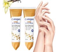 2 unidades de crema de manos antienvejecimiento con colágeno, 10 veces más contenido en colágeno, no grasa, reparación hidratante intensiva para pieles ásperas y líneas de expresión.,2pc