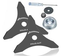 2 unidades de cuchillas universales de 3 dientes para cortacésped Stihl FS120 FS130 FS130R FS200 FS200R FS250 desbrozadora para desbrozadora 25,4 mm