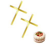 2 unidades de decoración de tartas de cruz dorada, decoración para tartas, bautizos, comuniones, pasteles dorados, confirmación, decoración, Topp Die Torte, Boy para cumpleaños, fiestas, bautizos, día