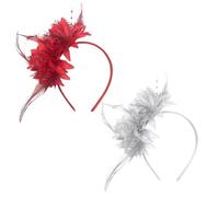 2 Unidades De Diademas De Plumas, Diademas De Flores, Diademas De Graduación, Diademas De Actuación, Tocados De Fiesta, Adecuados Para Cócteles, Bodas Y Bailes.