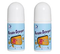 2 unidades de emergencias quitamanchas de bola limpiadora - Magic Stain Remover Rolling Bead | Quitamanchas de ropa, diseño de cuentas enrollables, portátil, sin lavado, removedor de manchas