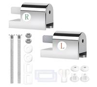 2 unidades de fijación para asiento de inodoro, bisagras universales con descenso automático, soporte para tapa de inodoro de ABS con componentes metálicos, bisagras de repuesto de cierre suave para