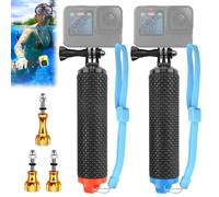 2 unidades de flotador flotante agarre de mano subacuático, accesorio con 3 tornillos de repuesto, palo selfie antideslizante resistente al agua, mango de flotador para cámara GoPro