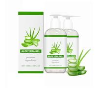 2 unidades de gel de aloe vera para el vello facial y corporal, crema hidratante natural, calmante y nutritiva, suave y ligero, fácil de usar, absorción rápida, uso versátil