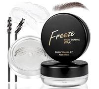 2 unidades de gel de cera para cejas, gel moldeador de cejas, extra duradero, gel para cejas, transparente, definitorio, fijador, bálsamo de maquillaje para definir la forma (negro, 2 unidades)
