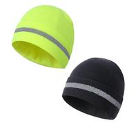 2 Unidades De Gorro De Punto Reflectante, Gorro De Lana para Exteriores, Gorro De Punto Cálido, Adecuado para Trabajo Y Deportes Al Aire Libre