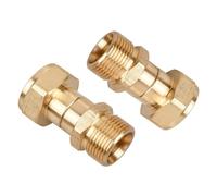 2 unidades de limpiador de alta presión articulación giratoria M22 14 mm conector conector rápido limpiador de alta presión adaptador de latón limpiador de alta presión adaptador giratorio conector de