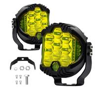 2 unidades de luz LED de 3 pulgadas, 75 W, 15000 lm, para luces, focos de inundación combinados, luz LED Offroad, IP67, color blanco, amarillo claro y brillante, explodes y flashes