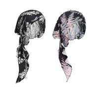 2 Unidades de pañuelo para la Cabeza para Mujer, pañuelo Estampado, Gorro Decorativo para Mujer, Gorro para la Cabeza para Mujer, pañuelo para la Cabeza de Verano