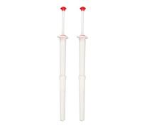 2 unidades de pinzas para pepinillos de acero inoxidable y plástico, herramienta de tenedor para pepinillos, aceitunas, pimientos, frutas y carne; pinza multiusos para tarros con