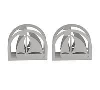 2 unidades de portapañuelos, dispensador vertical de pañuelos de metal, portapañuelos de mesa de acero inoxidable con diseño curvo y base antideslizante para hogar, restaurante y (Zarpando del barco)