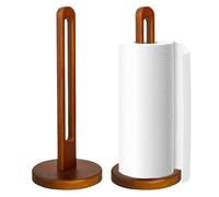2 unidades de portarrollos de cocina de madera, soporte para toallas de papel, mesa de
