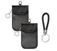 2 unidades de protección para llaves de coche con 2 cordones negros, funda para mando a distancia, bolsa de señal, condón para llaves de coche, adecuado para el almacenamiento de llaves