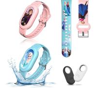 2 unidades de pulsera de silicone Samsung Galaxy SmartTag2 IP53 Anti-Pérdida GPS Tracker Ajustable Lindo Animado Rose+