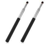 2 unidades de puntero extensible, 65 cm, puntero extensible, mango telescópico con puntero antideslizante, bastón telescópico extensible para presentación, color negro, reuniones, discursos, dirigir