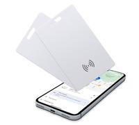 2 unidades de rastreador de billetera para Android, delgada, tarjeta de rastreo inteligente inalámbrica, recargable, compatible con Google Mi dispositivo Buscar APP (Android solamente), para maletas