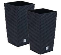 2 unidades de rato de 26.6 litros con 26.5 x 26.5 x 50 cm en color antracita