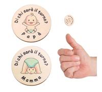 2 unidades de regalos de madera, placa redonda de madera para bebé, regalo para nacimiento, niños, niñas, regalo creativo para mamá recién nacida, regalo de bautizo para niños, niñas, madera dulce e