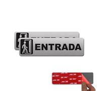 2 unidades de Señal Adhesiva | Acabado premium - 18 x 5 cm - Grosor 0.8mm (Entrada)