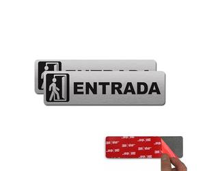 2 unidades de Señal Adhesiva | Acabado premium - 18 x 5 cm - Grosor 0.8mm (Entrada)