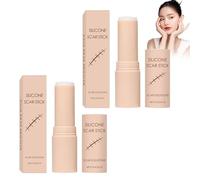 2 unidades de silicona para cicatrices, palo de cicatriz portátil de silicona, reparador de desvanecimiento, tratamiento de cicatrices calmante y humectante, para todas las cicatrices en el cuerpo y