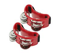 2 unidades de sonajero pie, pandereta, cascabel brillante para Acompañamiento