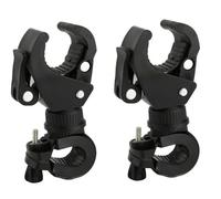 2 unidades de soporte para linterna de bicicleta, soporte giratorio de 360 grados, clip universal para manillar de bicicleta de montaña y soporte de luz LED, cámara de acción, GPS